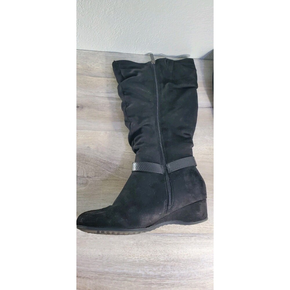 Women's Department 222 Bealls 8.5 Angelina Black Mid Casual Boots Zippered 8.5 - Picture 6 of 11